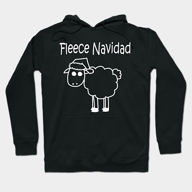 Fleece Navidad White Hoodie by PelicanAndWolf